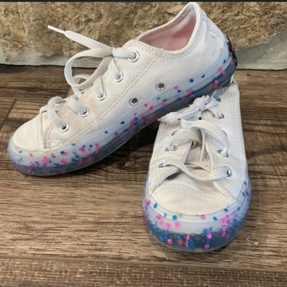 Converse Other - Converse Youth Low Top Lace Up Confetti Sneakers​​​